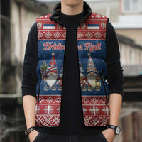 Serbia Christmas Sleeveless Puffer Jacket Hristos Se Rodi Gnome - Wonder Print Shop