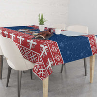 Serbia Christmas Tablecloth Hristos Se Rodi Gnome - Wonder Print Shop