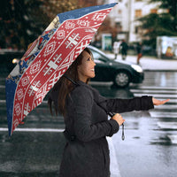 Serbia Christmas Umbrella Hristos Se Rodi Gnome - Wonder Print Shop
