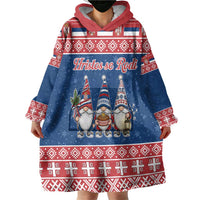 Serbia Christmas Wearable Blanket Hoodie Hristos Se Rodi Gnome - Wonder Print Shop
