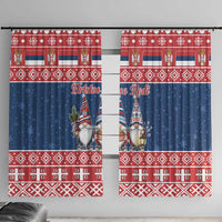 Serbia Christmas Window Curtain Hristos Se Rodi Gnome - Wonder Print Shop