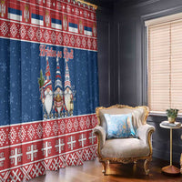Serbia Christmas Window Curtain Hristos Se Rodi Gnome - Wonder Print Shop