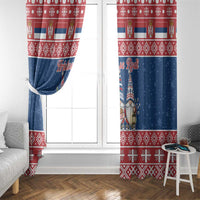Serbia Christmas Window Curtain Hristos Se Rodi Gnome - Wonder Print Shop