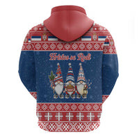 Serbia Christmas Zip Hoodie Hristos Se Rodi Gnome - Wonder Print Shop