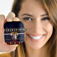 Personalized Merionethshire Wales Christmas AirPods Case Beer and Goat Santa Design - Wonder Print Shop