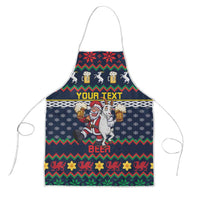 Personalized Merionethshire Wales Christmas Apron Beer and Goat Santa Design - Wonder Print Shop