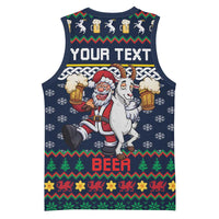 Personalized Merionethshire Wales Christmas Basketball Jersey Beer and Goat Santa Design - Wonder Print Shop