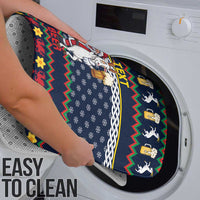 Personalized Merionethshire Wales Christmas Bathroom Set Beer and Goat Santa Design - Wonder Print Shop