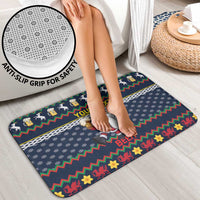 Personalized Merionethshire Wales Christmas Bathroom Set Beer and Goat Santa Design - Wonder Print Shop