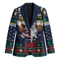 Personalized Merionethshire Wales Christmas Blazer Beer and Goat Santa Design - Wonder Print Shop