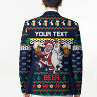 Personalized Merionethshire Wales Christmas Blazer Beer and Goat Santa Design - Wonder Print Shop