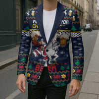 Personalized Merionethshire Wales Christmas Blazer Beer and Goat Santa Design - Wonder Print Shop