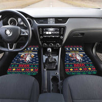 Personalized Merionethshire Wales Christmas Car Mats Beer and Goat Santa Design - Wonder Print Shop