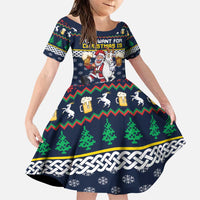 Personalized Merionethshire Wales Christmas Family Matching Puletasi and Hawaiian Shirt Beer and Goat Santa Design - Wonder Print Shop