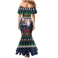 Personalized Merionethshire Wales Christmas Mermaid Dress Beer and Goat Santa Design - Wonder Print Shop