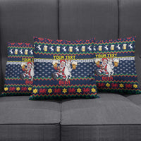 Personalized Merionethshire Wales Christmas Pillow Cover Beer and Goat Santa Design - Wonder Print Shop