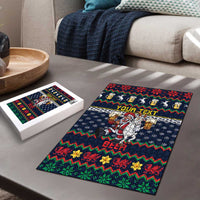 Personalized Merionethshire Wales Christmas Puzzle Beer and Goat Santa Design - Wonder Print Shop