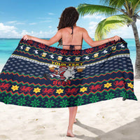 Personalized Merionethshire Wales Christmas Sarong Beer and Goat Santa Design - Wonder Print Shop