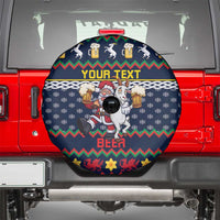 Personalized Merionethshire Wales Christmas Spare Tire Cover Beer and Goat Santa Design - Wonder Print Shop