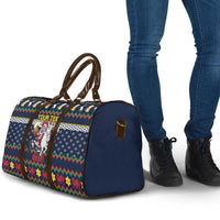 Personalized Merionethshire Wales Christmas Travel Bag Beer and Goat Santa Design - Wonder Print Shop