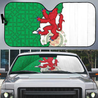 Montgomeryshire Wales Auto Sun Shade Map and Emblem Celtic Style - Wonder Print Shop