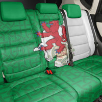 Montgomeryshire Wales Back Car Seat Cover Map and Emblem Celtic Style - Wonder Print Shop