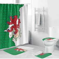 Montgomeryshire Wales Bathroom Set Map and Emblem Celtic Style - Wonder Print Shop