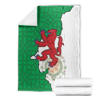 Montgomeryshire Wales Blanket Map and Emblem Celtic Style - Wonder Print Shop