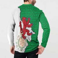 Montgomeryshire Wales Button Sweatshirt Map and Emblem Celtic Style - Wonder Print Shop