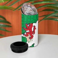 Montgomeryshire Wales 4 in 1 Can Cooler Tumbler Map and Emblem Celtic Style - Wonder Print Shop