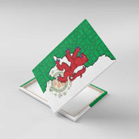Montgomeryshire Wales Canvas Wall Art Map and Emblem Celtic Style - Wonder Print Shop