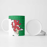 Montgomeryshire Wales Ceramic Mug Map and Emblem Celtic Style - Wonder Print Shop