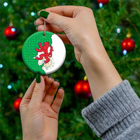 Montgomeryshire Wales Ceramic Ornament Map and Emblem Celtic Style - Wonder Print Shop