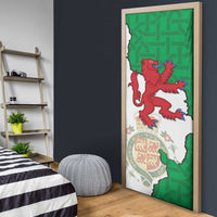 Montgomeryshire Wales Door Cover Map and Emblem Celtic Style - Wonder Print Shop