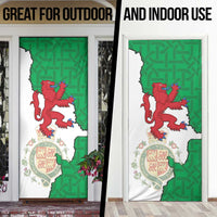 Montgomeryshire Wales Door Cover Map and Emblem Celtic Style - Wonder Print Shop