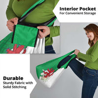 Montgomeryshire Wales Grocery Bag Map and Emblem Celtic Style - Wonder Print Shop