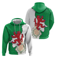 Montgomeryshire Wales Hoodie Map and Emblem Celtic Style - Wonder Print Shop