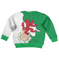 Montgomeryshire Wales Kid Ugly Christmas Sweater Map and Emblem Celtic Style - Wonder Print Shop