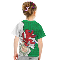 Montgomeryshire Wales Kid T Shirt Map and Emblem Celtic Style - Wonder Print Shop