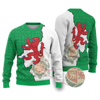 Montgomeryshire Wales Ugly Christmas Sweater Map and Emblem Celtic Style - Wonder Print Shop