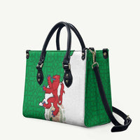 Montgomeryshire Wales Leather Bag Map and Emblem Celtic Style - Wonder Print Shop