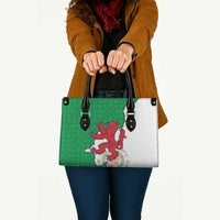 Montgomeryshire Wales Leather Bag Map and Emblem Celtic Style - Wonder Print Shop