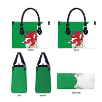 Montgomeryshire Wales Leather Bag Map and Emblem Celtic Style - Wonder Print Shop