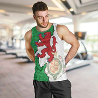Montgomeryshire Wales Men Tank Top Map and Emblem Celtic Style - Wonder Print Shop