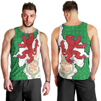 Montgomeryshire Wales Men Tank Top Map and Emblem Celtic Style - Wonder Print Shop