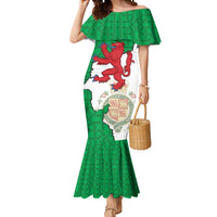 Montgomeryshire Wales Mermaid Dress Map and Emblem Celtic Style - Wonder Print Shop