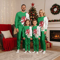 Montgomeryshire Wales Christmas Pajama Set Map and Emblem Celtic Style - Wonder Print Shop