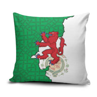 Montgomeryshire Wales Pillow Cover Map and Emblem Celtic Style - Wonder Print Shop