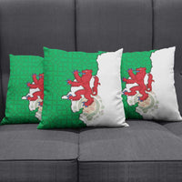 Montgomeryshire Wales Pillow Cover Map and Emblem Celtic Style - Wonder Print Shop