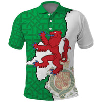 Montgomeryshire Wales Polo Shirt Map and Emblem Celtic Style - Wonder Print Shop